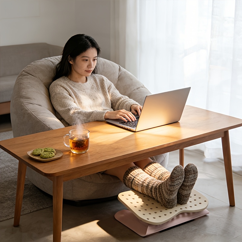 Footrest Under Desk - Портативная подставка для ног с отверстиями,